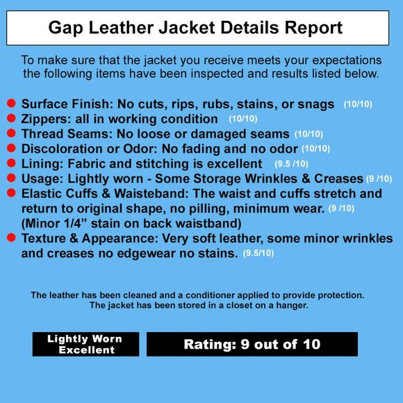 Gap Genuine Leather Zip-Up Jacket - Picture 9 of 10